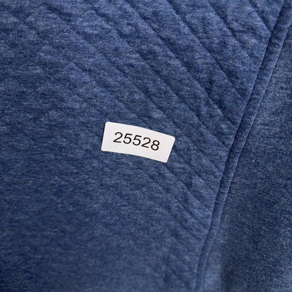 L.L.Bean Sweater Womens Large Tall LT Quilted 1/4 Zip Pullover Fleece Pockets - Picture 13 of 13